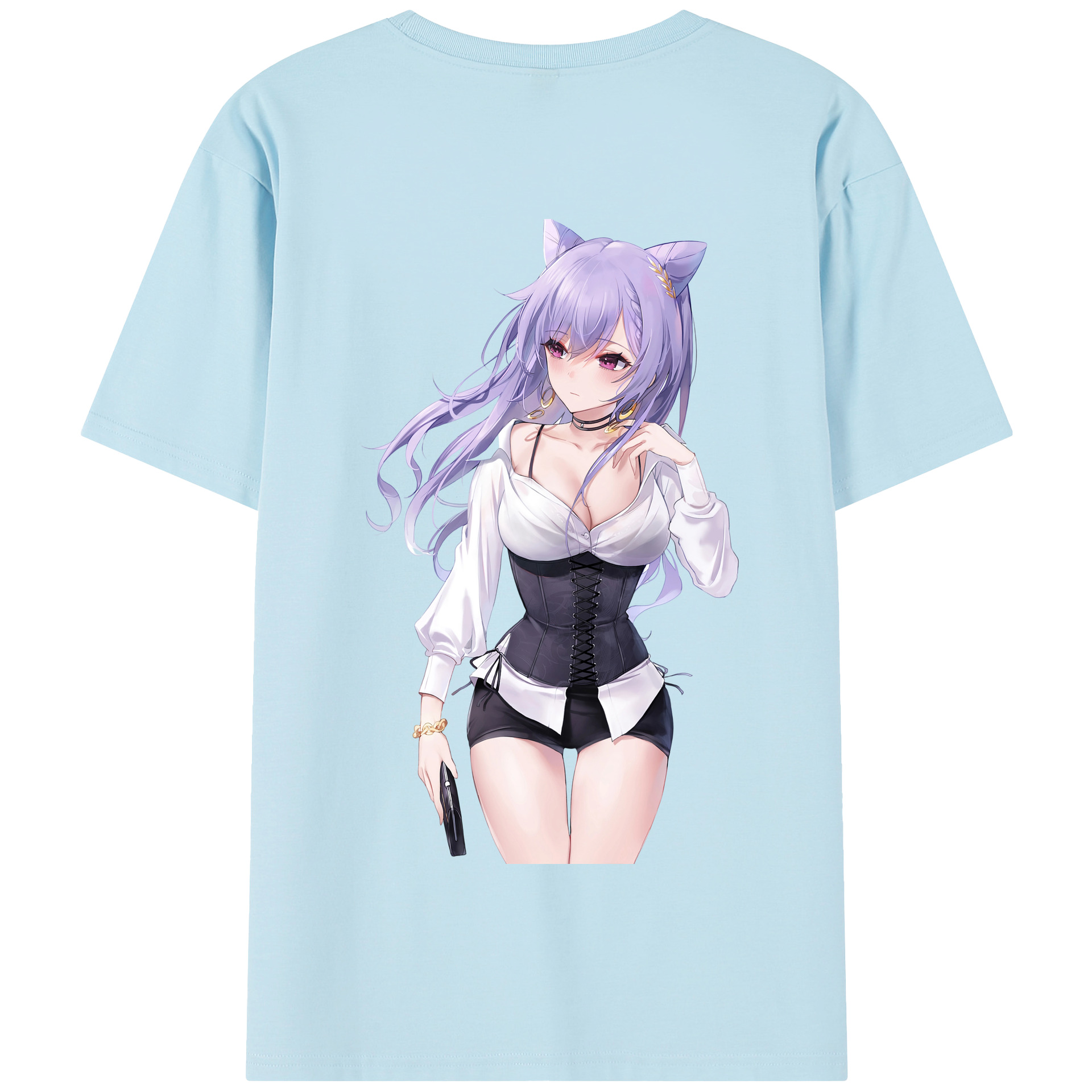 げんし神 刻晴 こくせい genshin Kokusei 綿100％半袖Tシャツ（背面プリント）